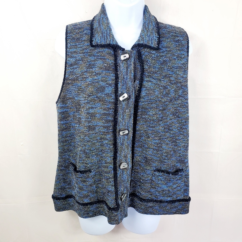 Maria Rodriguez Chicago Velvet Vest Cardig…